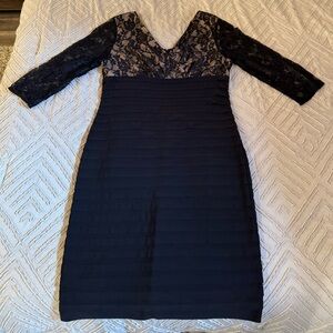 Adrianna Papell black Lace Dress size 14